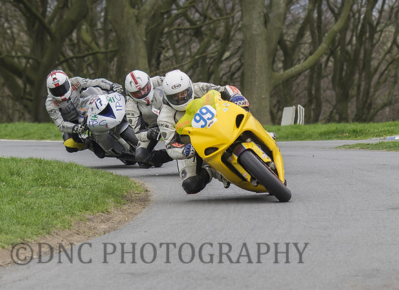 Marc Coggon Suzuki GSXR600 Adrian Harrison Honda CBR600 Mark Goodings Kawasaki ZXR600