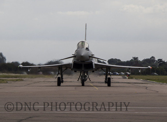 Typhoon taxis back to flight line
