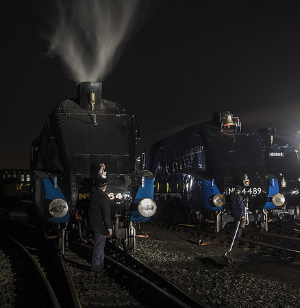 LNER A4 4464 Bittern, A4 4489 Dominion of Canada & A4 6008 Dwight D Eisenhower