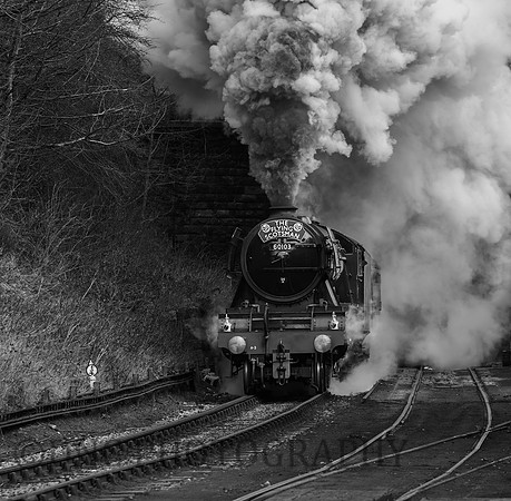 Exiting Grosmont tunnel 20.03.2016
