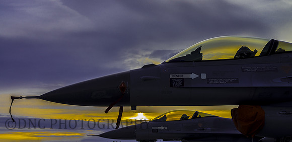 F16's at Sunset-1