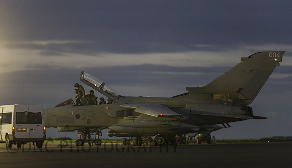 Crew change at dusk