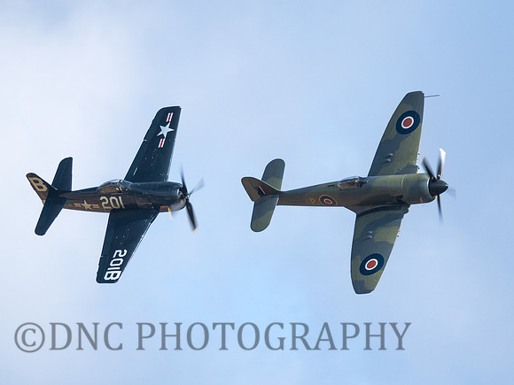 Hawker Fury Mk.II SR611, Grumman F8F-2P Bearcat ‘121714 B-201’