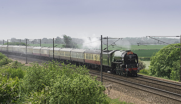 A1 60163 Tornado approaches Colton Junction The Scarborough Flyer Sat 4th June