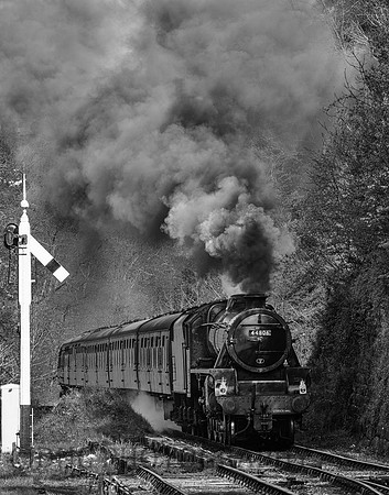 LMS Black 5 44806 climbs towards Goathland Station 05.05.17