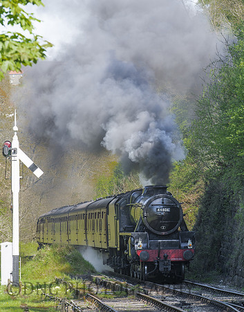 LMS Black 5 44806 climbs towards Goathland Station