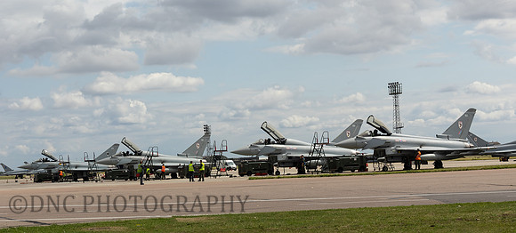 RAF Coningsby L-R FGR4 ZK347 EF 6 Sqn, FGR4 ZJ939 DXI 11 Sqn, T3 ZK379 BB , T3 ZJ815 BN, FGR4 ZJ927 BO, T3 ZJ809 BM all 29 (R) Sqn 13.08.2014