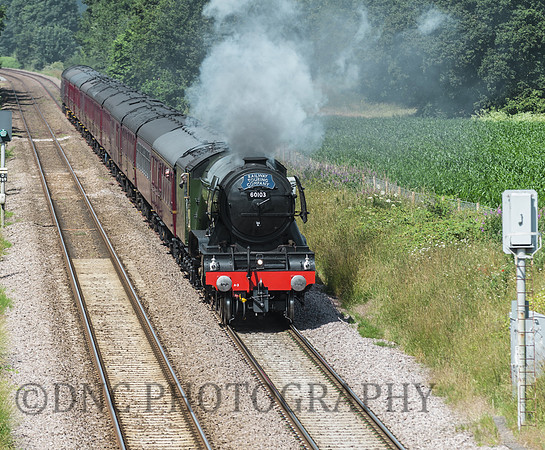 60103 Flying Scotsman approaches Hurst Lane Auckley, travel to Kings Cross via Lincoln 24.06.17