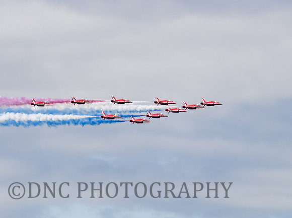 Red Arrows over Doncaster 24th June 2017