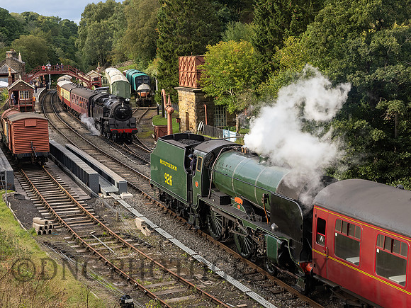 926 Repton arrives with the train from Pickering