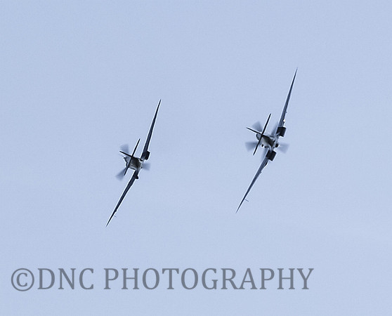 BBMF Spitfires MkIIA P7530, Mk PRXIX PS915.