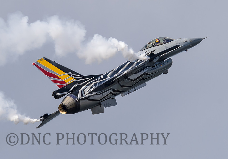 Belgian Air Force F-16 Solo Display. General Dynamics F16AM Fighting Falcon Flown by Commandant Tom "Gizmo" De Moortel