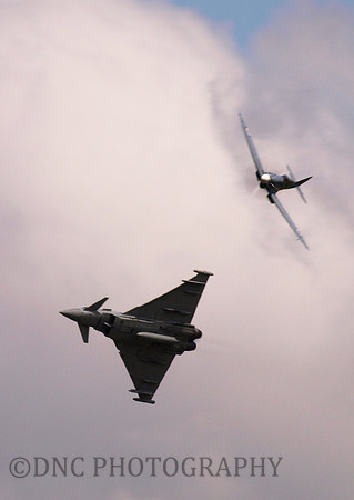 Euro Fighter Typhoon & BBMF Spitfire Syncro pair