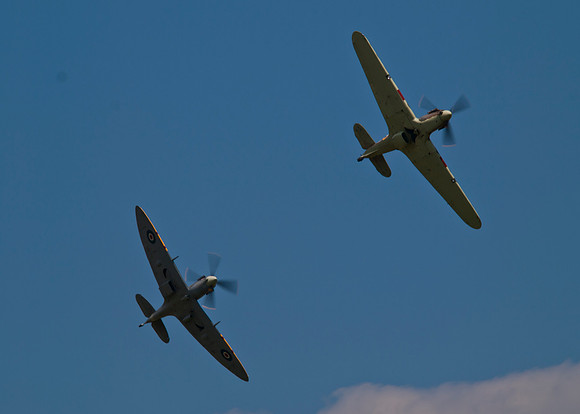 BBMF Spitfire Mk Vb AB910 & Hurricane MkIIc LF363