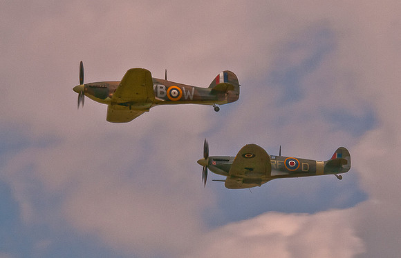 BBMF Spitfire Mk Vb AB910 & Hurricane MkIIc LF363
