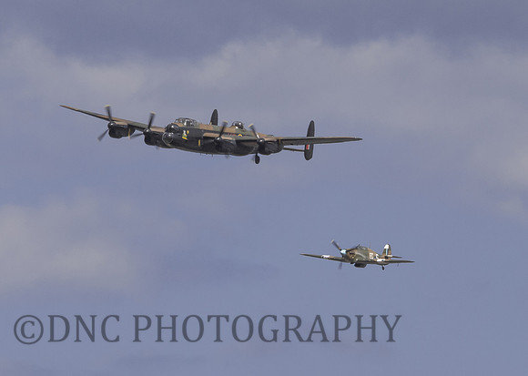 BBMF Lancaster MkI PA474 & Hurricane MkIIc PZ865