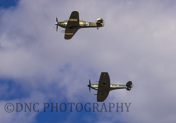 BBMF Spitfire Mk LF XVIE TE311 & Hurricane Mk IIC PZ865
