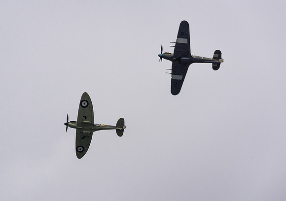 BBMF Spitfire MkIIa P7350 & Hurricane MkIIc PZ865, .