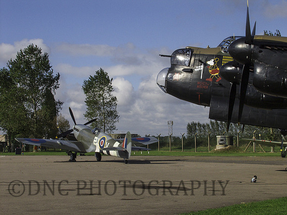 Lancaster B1 PA474 & Spitfire Mk LFIXe MK356