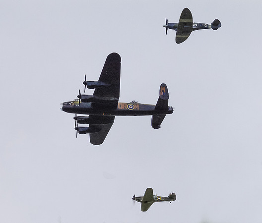 BBMF Lancaster B1 PA474 Hurricane MK (IIc) LF363 Spitfire (PRXIX) PS915