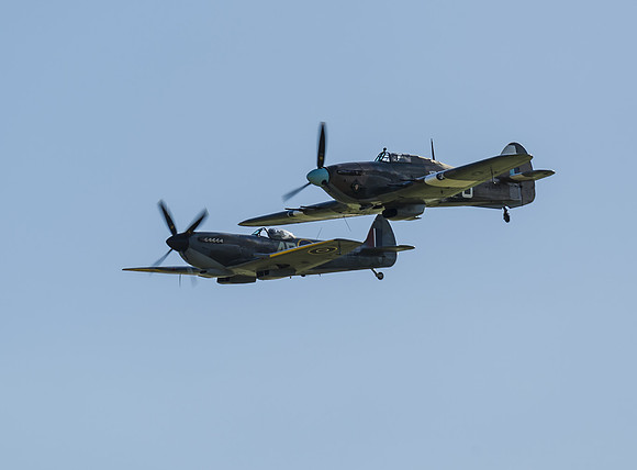BBMF Hawker Hurricane (MkIIc) PZ865 & Supermarine Spitfire (Mk LF XVIE) TE311