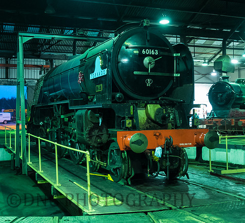 A1 60163 on the turn table whilst having boiler work.