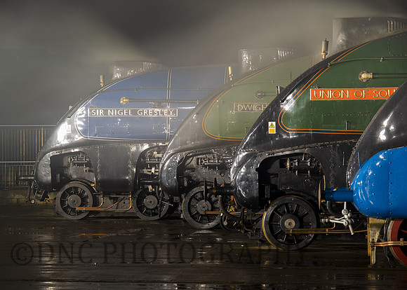 LNER Class A4 60007 Sir Nigel Gresley, 60008 Dwight D Eisenhower, 60009 Union of South Africa