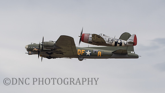 Boeing B-17G Flying Fortress ‘124485 DF-A’ ‘Sally B & Republic P-47D Thunderbolt 5499192 F4 J Nellie B