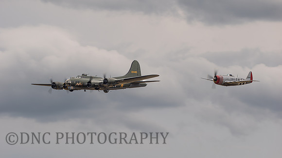 Boeing B-17G Flying Fortress ‘124485 DF-A’ ‘Sally B & Republic P-47D Thunderbolt 5499192 F4 J Nellie B