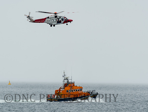RNLB Jim Moffat & Coastguard AugustaWestland AW189 G-MCGR