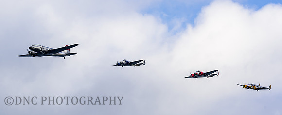 Swiss Classis Formation DC-3 & 3 x Beech 18
