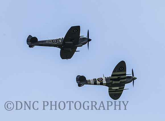 BBMF Supermarine Spitfires TE311 (Mk LF XVIE) & AB910 (Mk Vb)