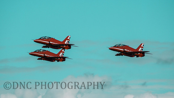 Red Arrows depart Prestwick airport for RAF Scampton