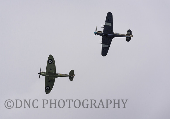 BBMF Spitfire MkIIa P7350 & Hurricane MkIIc PZ865, .