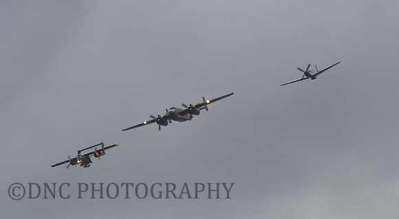 North American Bronco OV-10, B25 Mitchell & North American P51 Mustang.