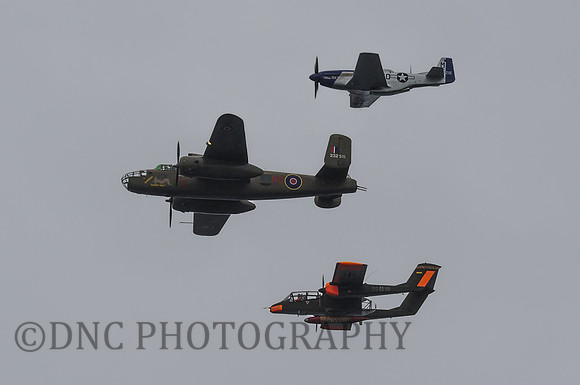 North American Bronco OV-10, B25 Mitchell & North American P51 Mustang.