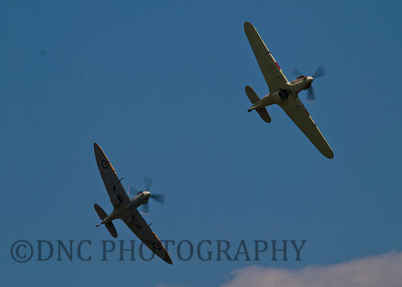 BBMF Spitfire Mk Vb AB910 & Hurricane MkIIc LF363