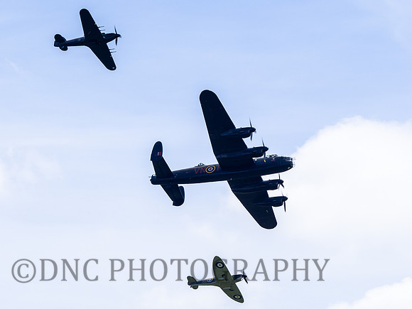 BBMF Lancaster B.1 PA474, Spitfire MkIIa P7350, Hurricane MkIIC PZ865