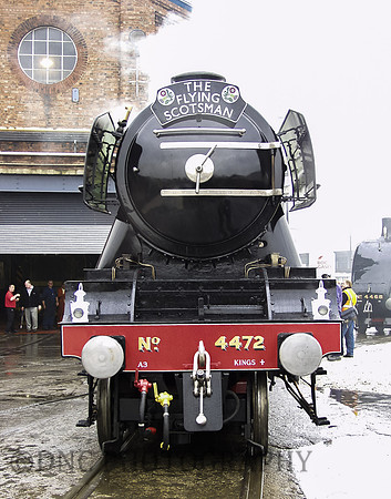 LNER A3 4472 Flying Scotsman in front of the erecting shop