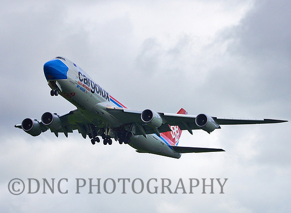 Cargolux B747-8F LX-VCF takes off from Prestwick 11.09.2020