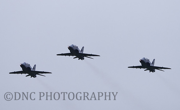 3 Ship take off Prestwick Airport RAF BAE Hawk T.1A (F) XX198-CH, XX203-CF, XX318-CG  7th September