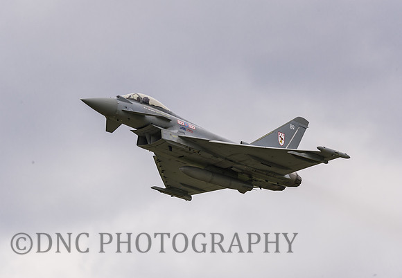 Typhoon FGR4 BQ ZK353 29(R) Sqn takes off from Coningsby