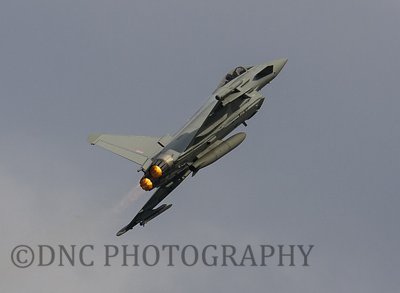 Typhoon FGR4 ZK352 displays above RAF Marham