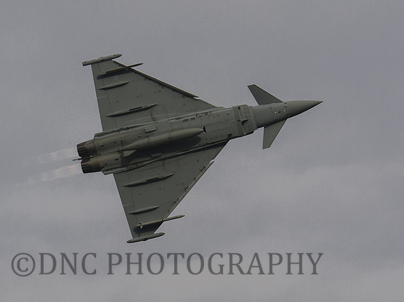 Typhoon FGR4 ZK352 displays above RAF Marham