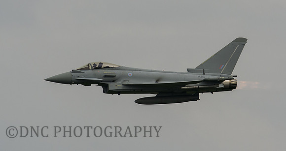 Typhoon FGR4 ZK352 displays above RAF Marham