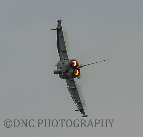 Typhoon FGR4 ZK352 displays above RAF Marham