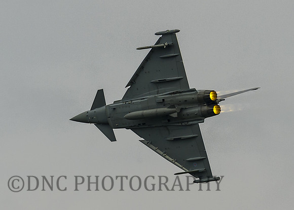 Typhoon FGR4 ZK352 displays above RAF Marham