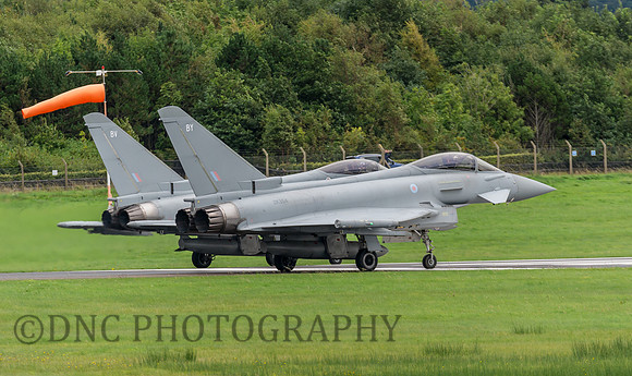Typhoon ZK354 BY & ZK352 BV prepare to take off from prestwick 04.09.17