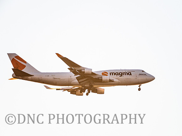 Magma Air Atlanta B744-412 TF-AMI over Hatfield. 5th April 2020