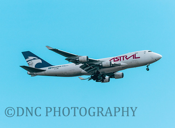Astral Aviation Boeing 744 TF-AMU Over Hatfield  5th April 2020